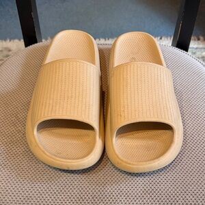 Beige Cloud Slide Sandals